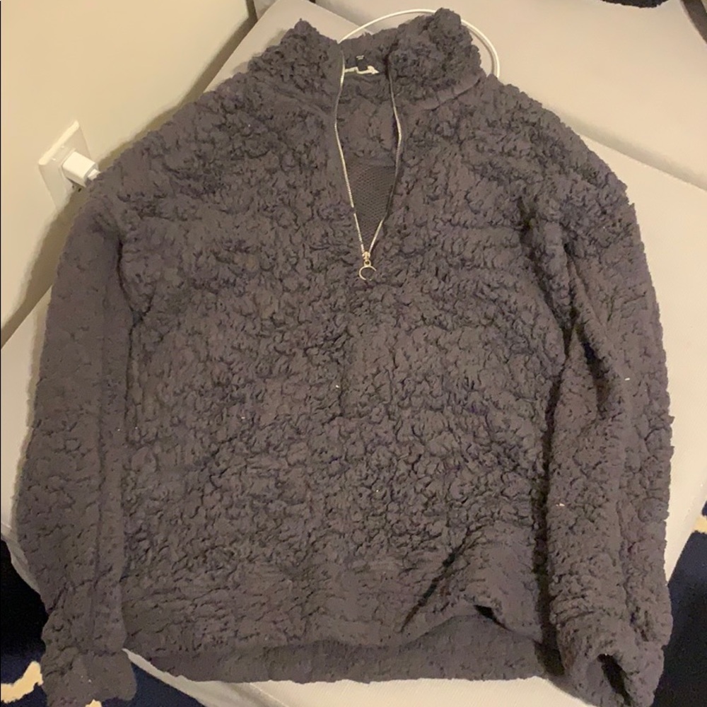 Sherpa fleece pull over